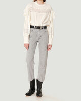 DEEN HIGH RISE STRAIGHT LEG JEANS image number null
